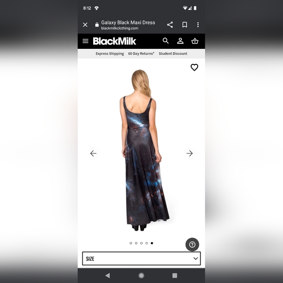 GALAXY BLACK MAXI DRESS - Picture 2 of 3